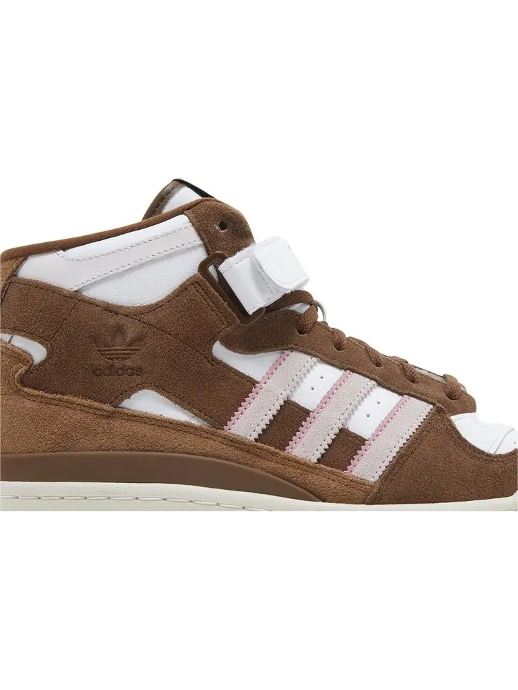 Кроссовки Adidas Forum Mid высокие — изображение 2 из 8, белый/коричневый