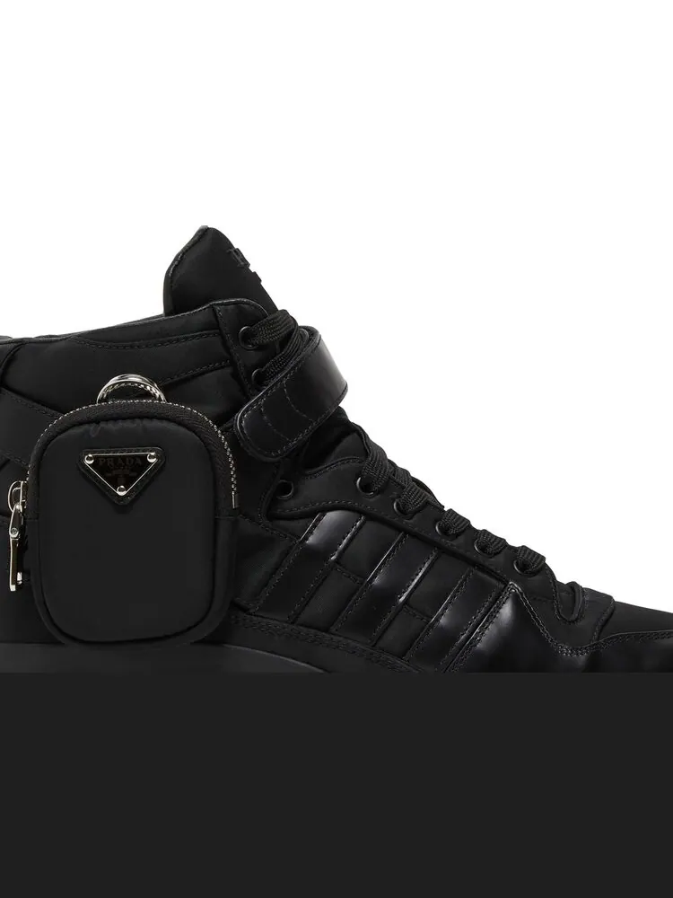 Кроссовки Adidas Prada x Forum High 'Core Black' — изображение 2 из 8, черный