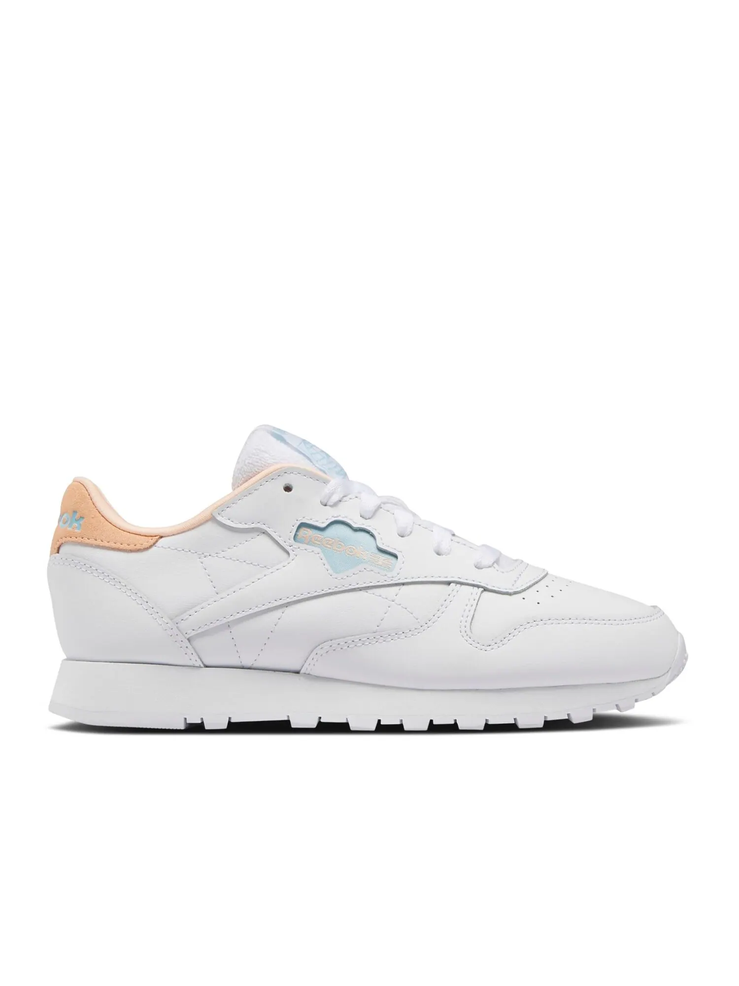 Кроссовки Reebok Wmns Classic Leather — изображение 1 из 1, белый/оранжевый