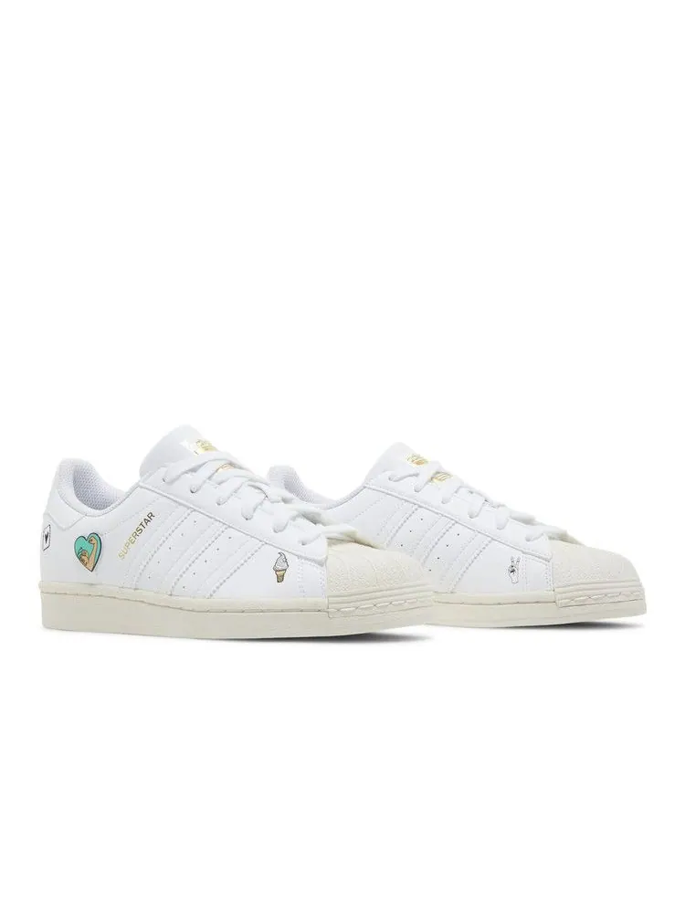 Кроссовки adidas Superstar J 'Patches' — изображение 9 из 9, белый/белый/белый