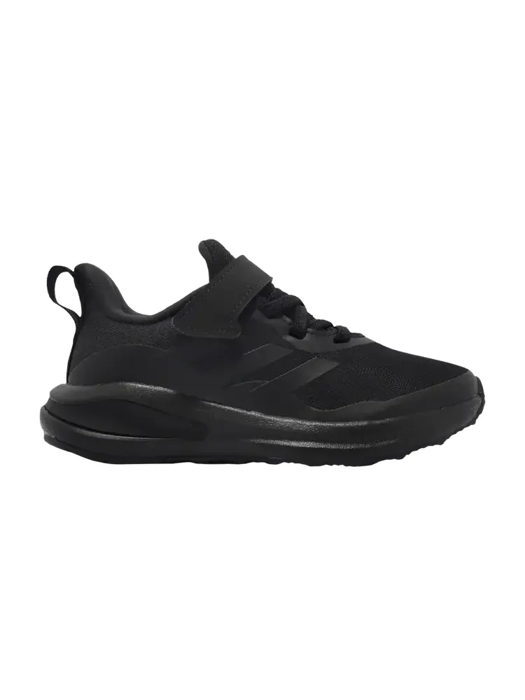 Кроссовки adidas FortaRun Elastic Lace K 'Triple Black' — изображение 1 из 1, черный/черный/черный
