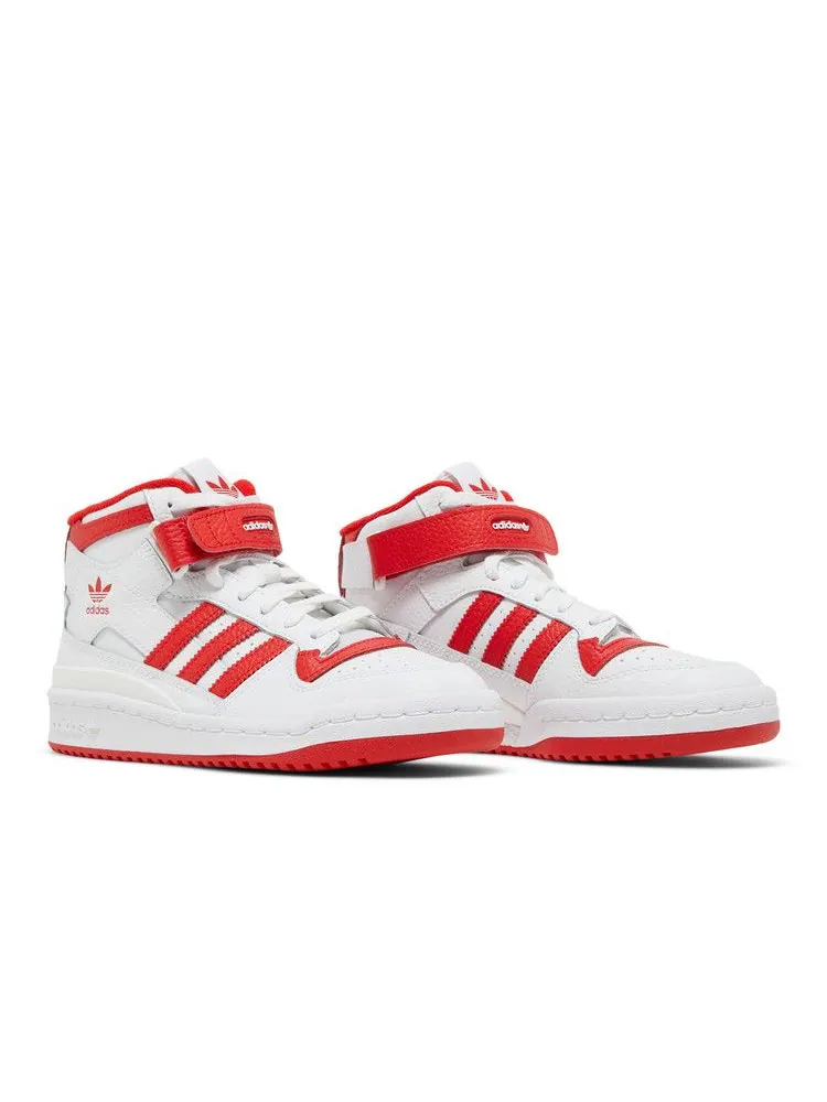 Кроссовки adidas Forum Mid J 'White Vivid Red' — изображение 9 из 9, белый/белый/красный