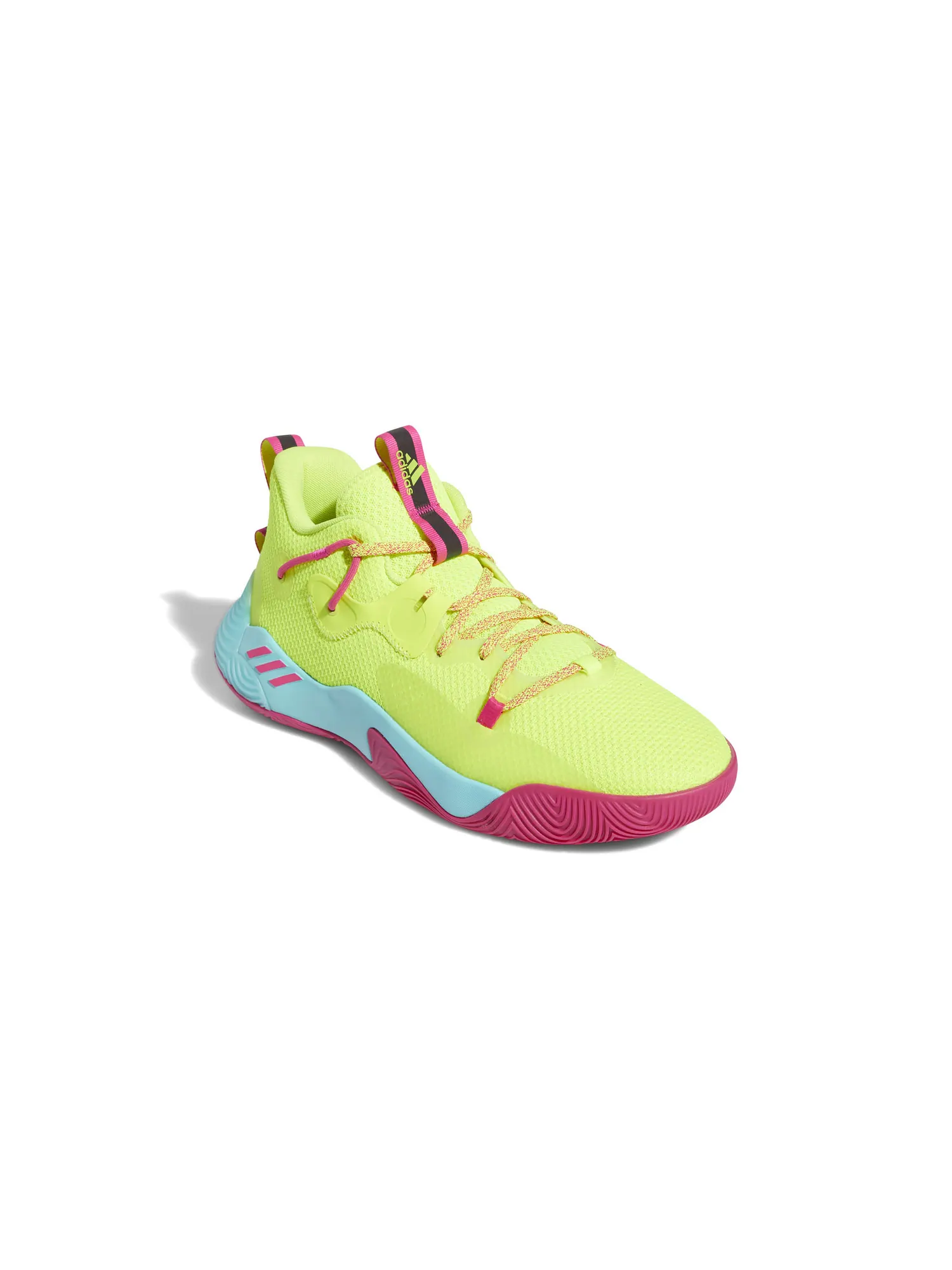 Кроссовки Adidas Harden Stepback 3 'Solar Yellow Shock Pink' — изображение 2 из 4, желтый