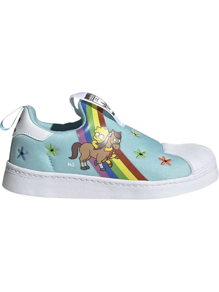 Кроссовки Adidas The Simpsons x Superstar 360 J 'Lisa and Her Pony' — изображение 1 из 1, бирюзовый