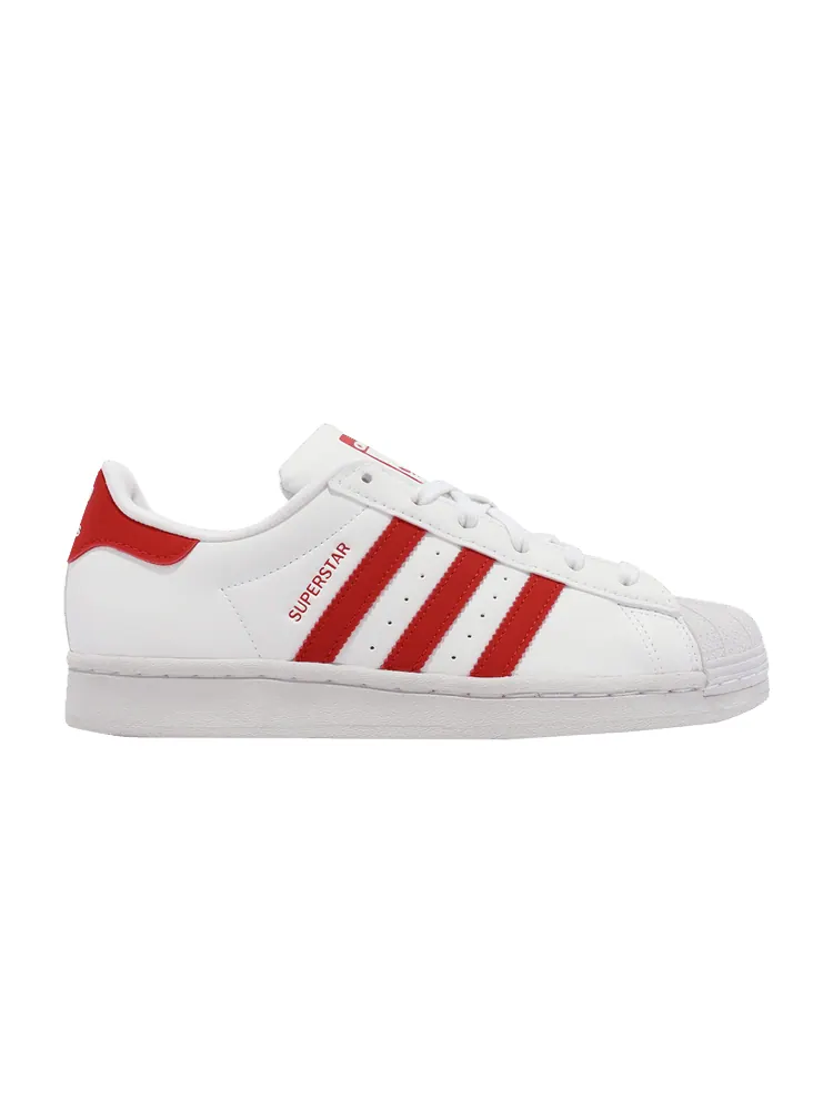 Кроссовки adidas Superstar J 'White Vivid Red' — изображение 1 из 1, белый/красный/белый