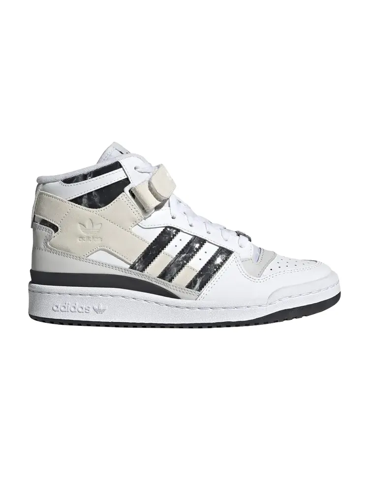 Кроссовки Adidas Wmns Forum Mid высокие с логотипом — изображение 1 из 1, белый/черный