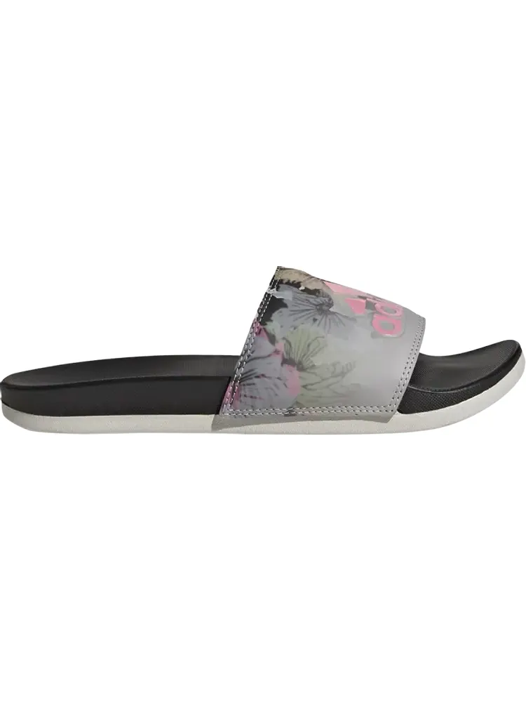 Сандалии Adidas Wmns Adilette Comfort Slide 'Floral' — изображение 1 из 1, серый