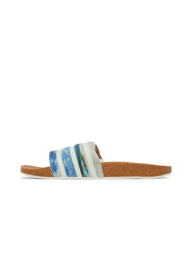 Сандалии adidas Adilette Slides 'Cork' — изображение 4 из 9, белый/белый/белый