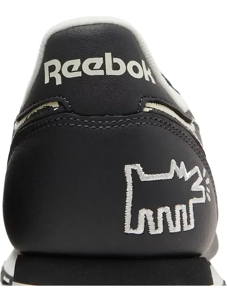 Кроссовки keith haring x classic leather 'dog blackboard chalk drawing' Reebok — изображение 7 из 8, серый