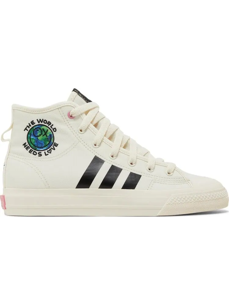 Кроссовки Adidas André Saraiva x Nizza Hi RF J 'The World Needs Love' — изображение 1 из 8, бежевый