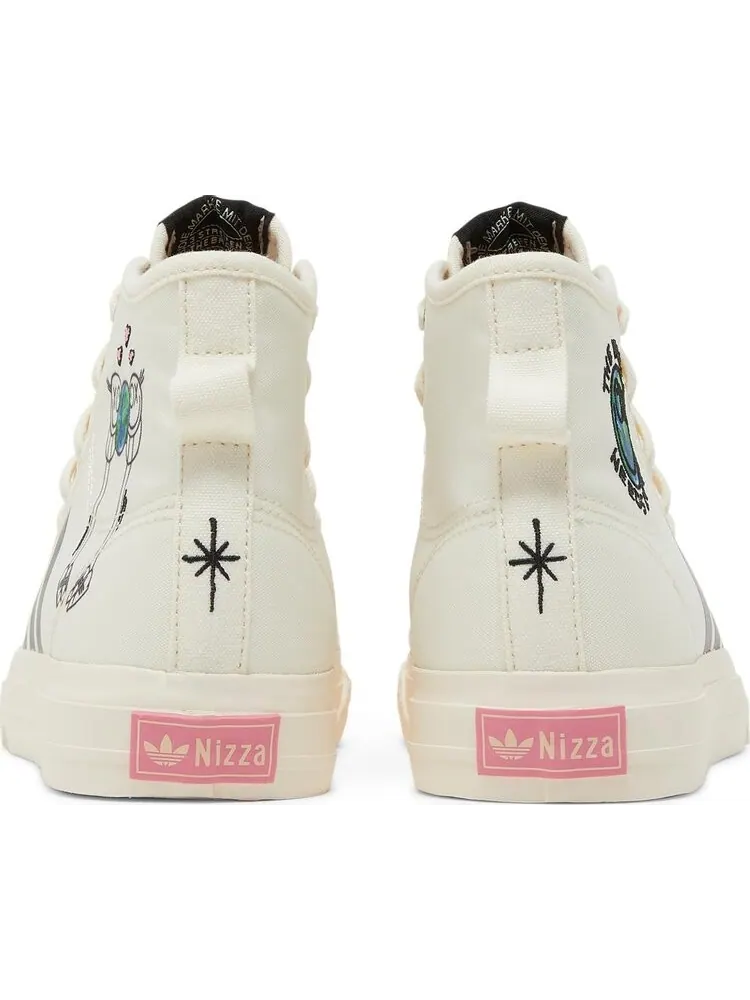 Кроссовки Adidas André Saraiva x Nizza Hi RF J 'The World Needs Love' — изображение 6 из 8, бежевый
