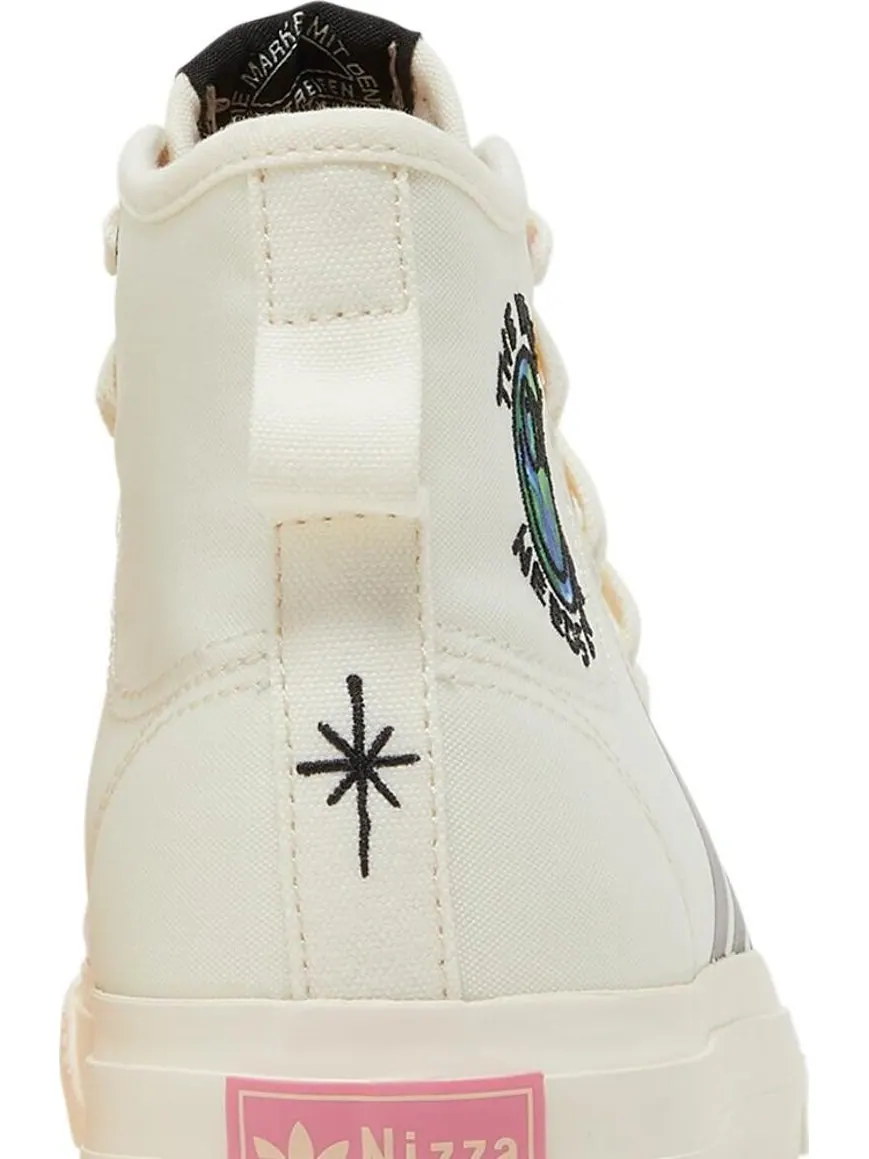 Кроссовки Adidas André Saraiva x Nizza Hi RF J 'The World Needs Love' — изображение 7 из 8, бежевый