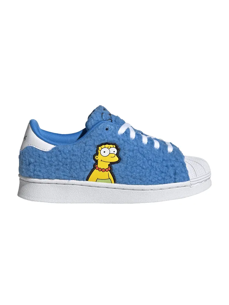 Кроссовки adidas The Simpsons x Superstar Little Kid 'Marge Simpson' — изображение 1 из 1, белый/черный/белый