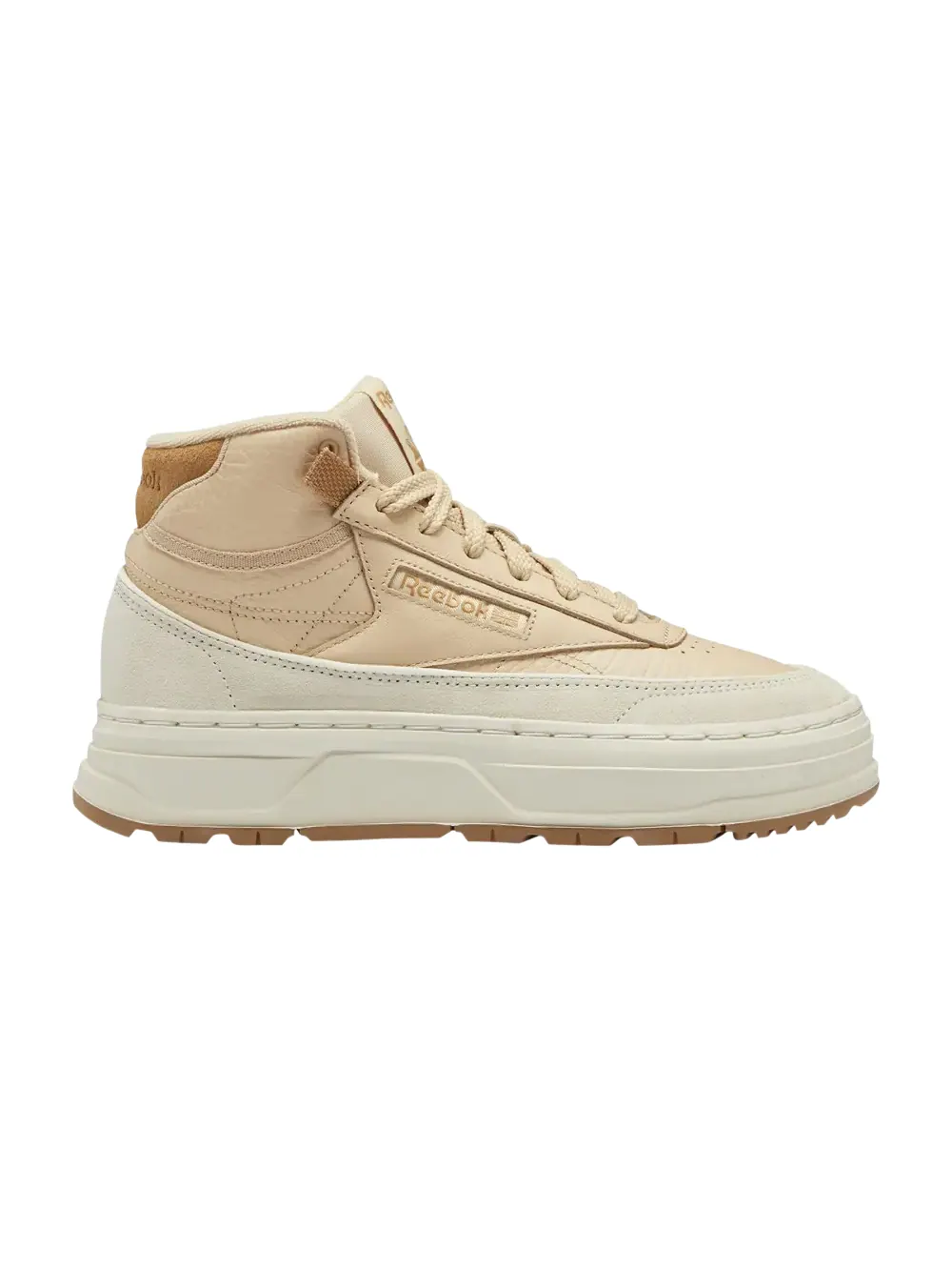 Кроссовки Wmns Club C Geo Mid Reebok — изображение 1 из 1, бежевый/бежевый