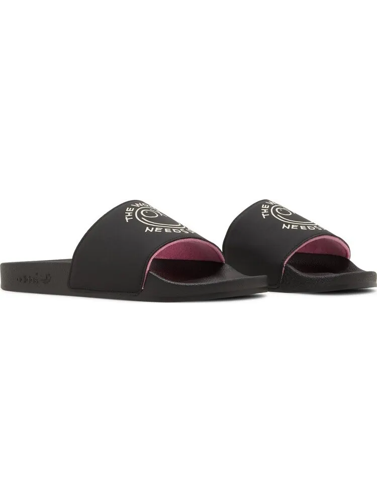 Сандалии Adidas Andre Saraiva x Adilette Slide 'The World Needs Love' — изображение 8 из 8, черный