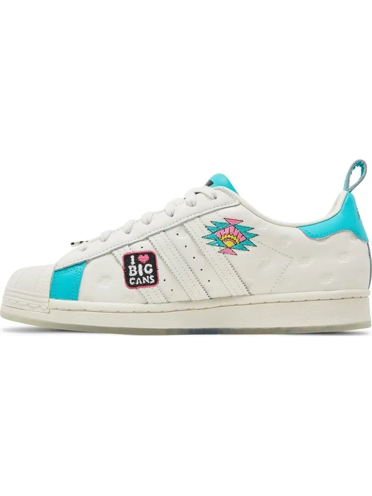 Кроссовки Adidas Arizona x Superstar 'Have an Iced Day - Teal Yellow' — изображение 3 из 8, зеленый