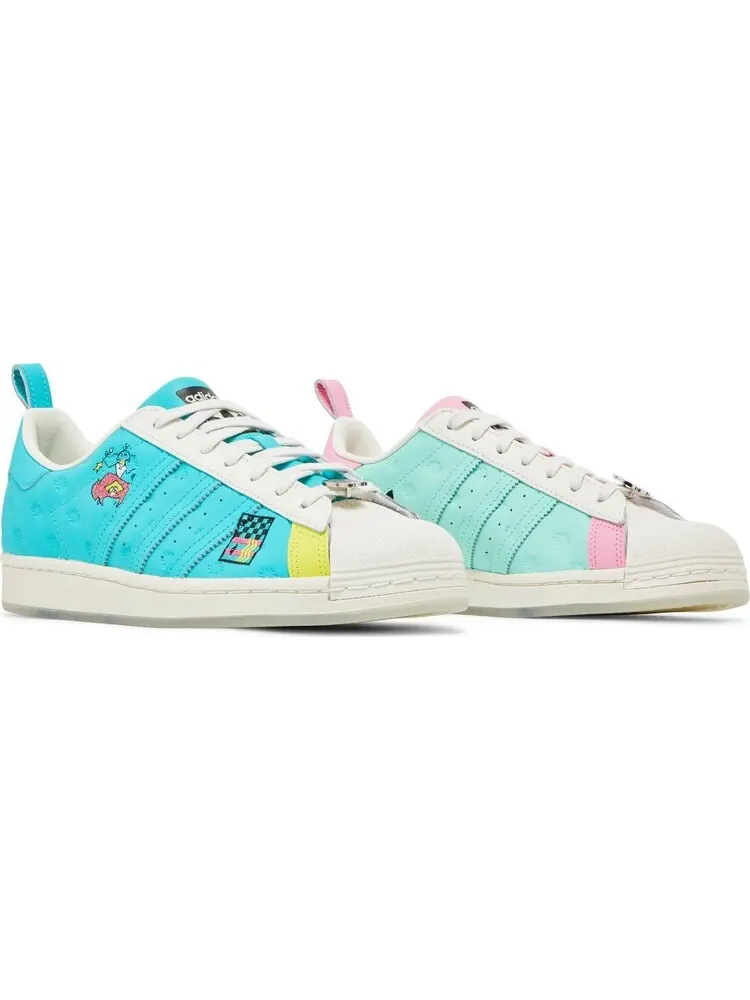 Кроссовки Adidas Arizona x Superstar 'Have an Iced Day - Teal Yellow' — изображение 8 из 8, зеленый