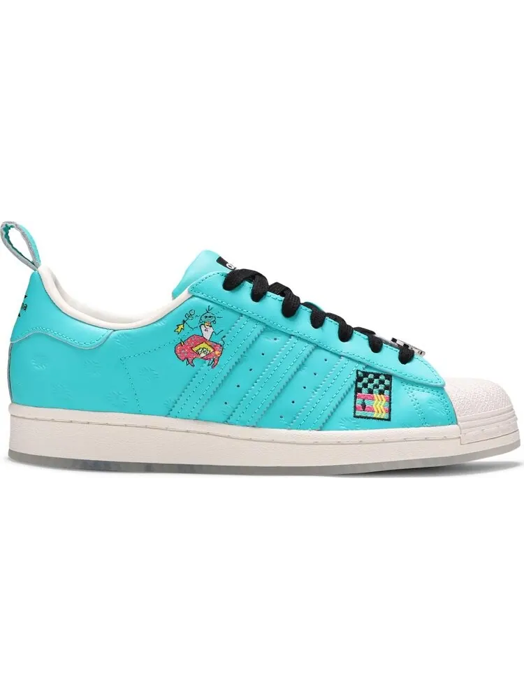 Кроссовки Adidas Arizona x Superstar 'Have an Iced Day - Teal White' — изображение 1 из 8, зеленый