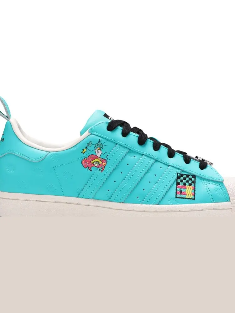 Кроссовки Adidas Arizona x Superstar 'Have an Iced Day - Teal White' — изображение 2 из 8, зеленый