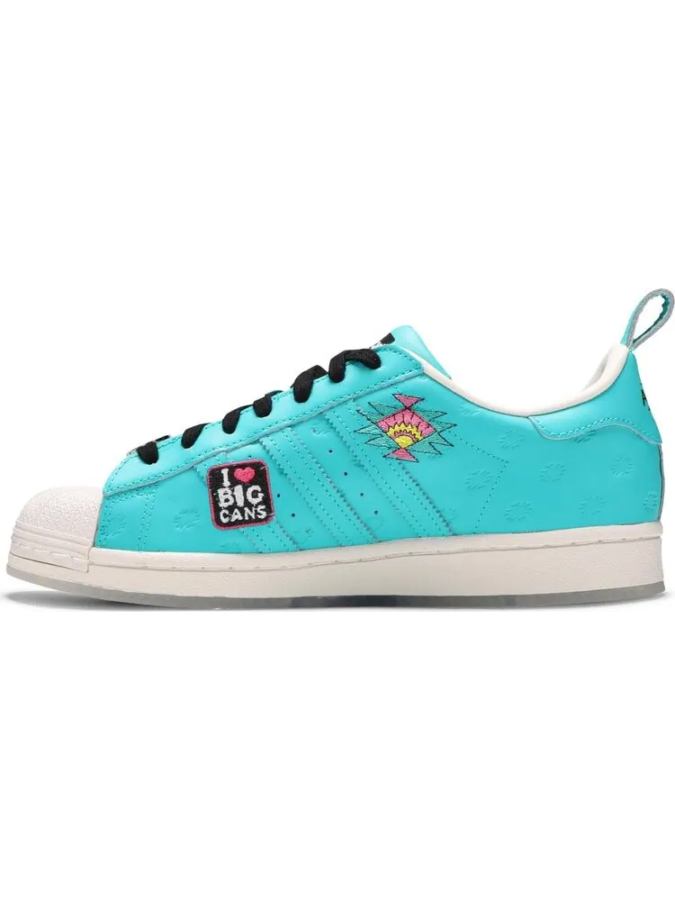 Кроссовки Adidas Arizona x Superstar 'Have an Iced Day - Teal White' — изображение 3 из 8, зеленый