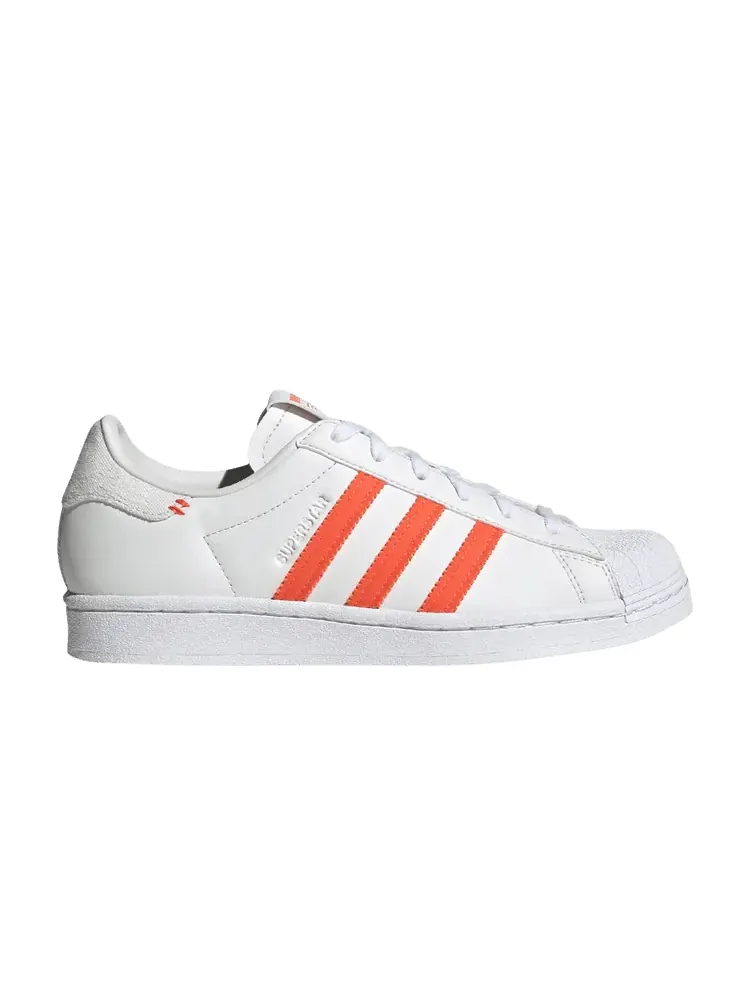 Кроссовки adidas Wmns Superstar Crystal White Solar Red — изображение 1 из 1, белый красный
