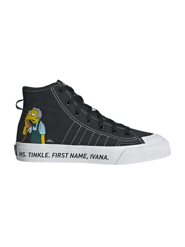 Кроссовки Adidas The Simpsons x Nizza Hi RF J — изображение 1 из 1, черный