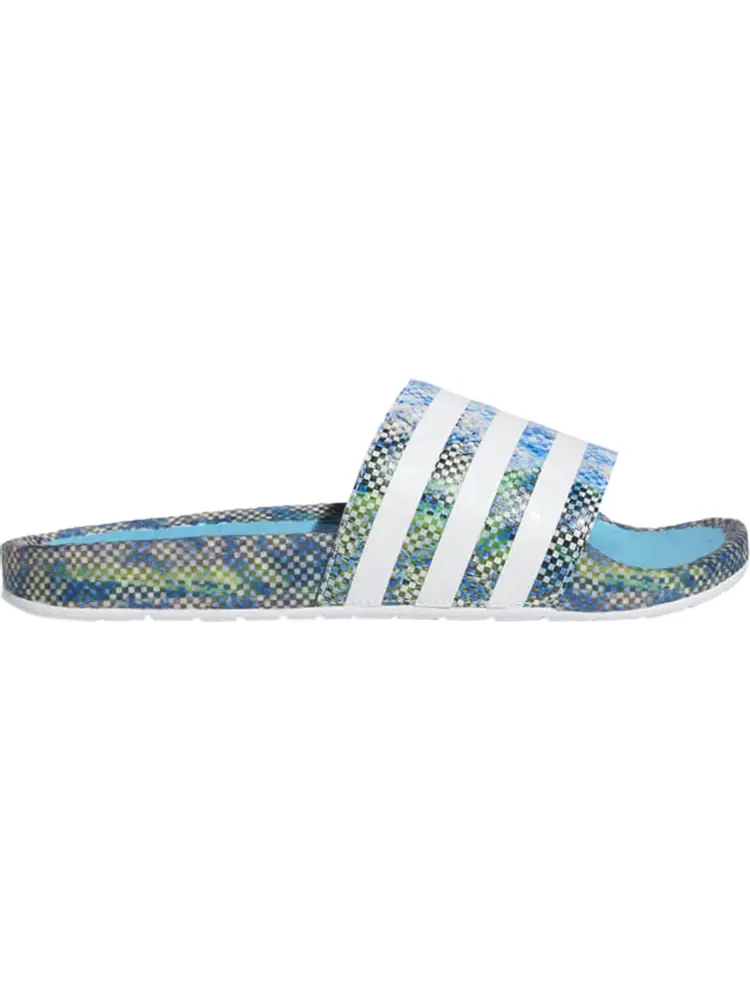 Сандалии Adidas Ninja x Adilette Boost Slide 'Time In - Signal Cyan Glow Pink' — изображение 1 из 1, синий