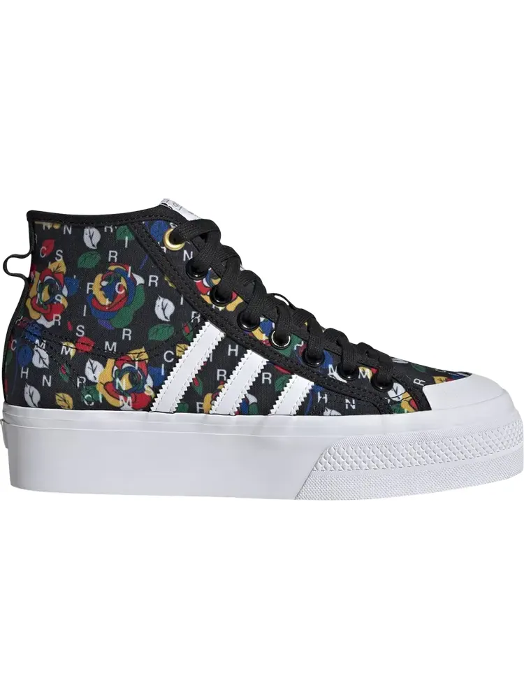 Кроссовки Adidas Rich Mnisi x Wmns Nizza Platform Mid 'Pop-Art Roses' — изображение 1 из 1, черный