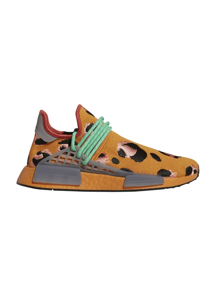 Кроссовки adidas Pharrell x NMD Human Race 'Animal Print' Sample — изображение 1 из 1, оранжевый/черный/зеленый