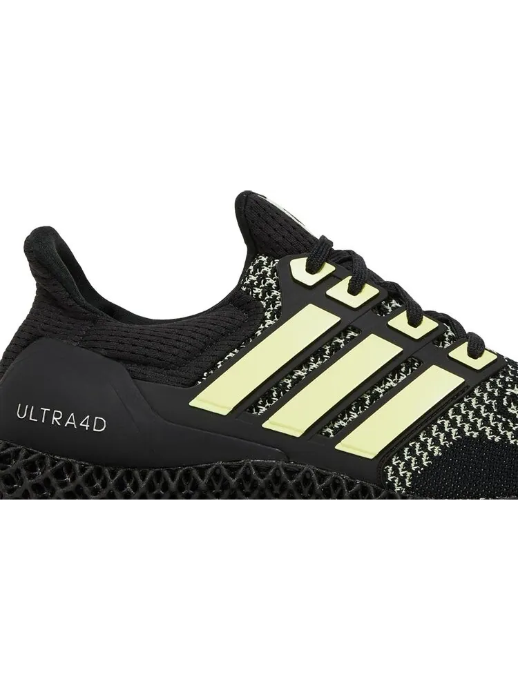 Кроссовки Adidas Ultra 4D 'Black Almost Lime' — изображение 2 из 8, черный