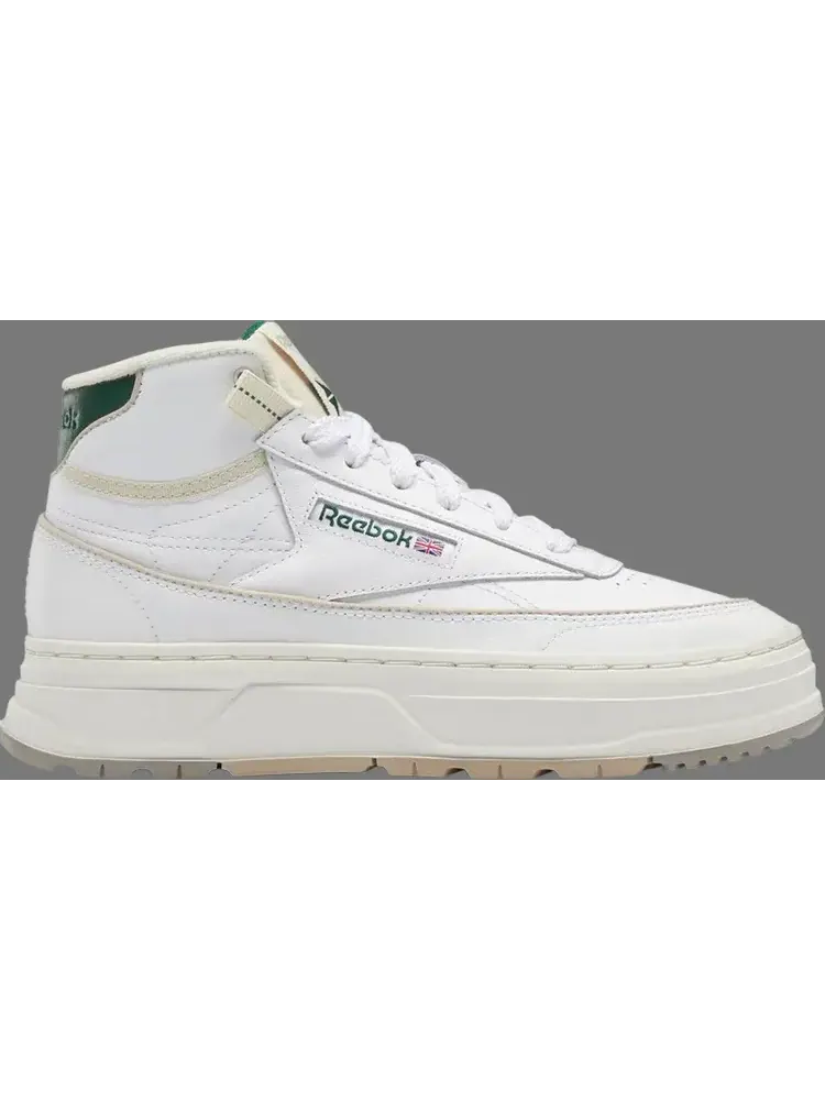 Кроссовки wmns club c geo mid 'white dark green' Reebok — изображение 1 из 1, белый
