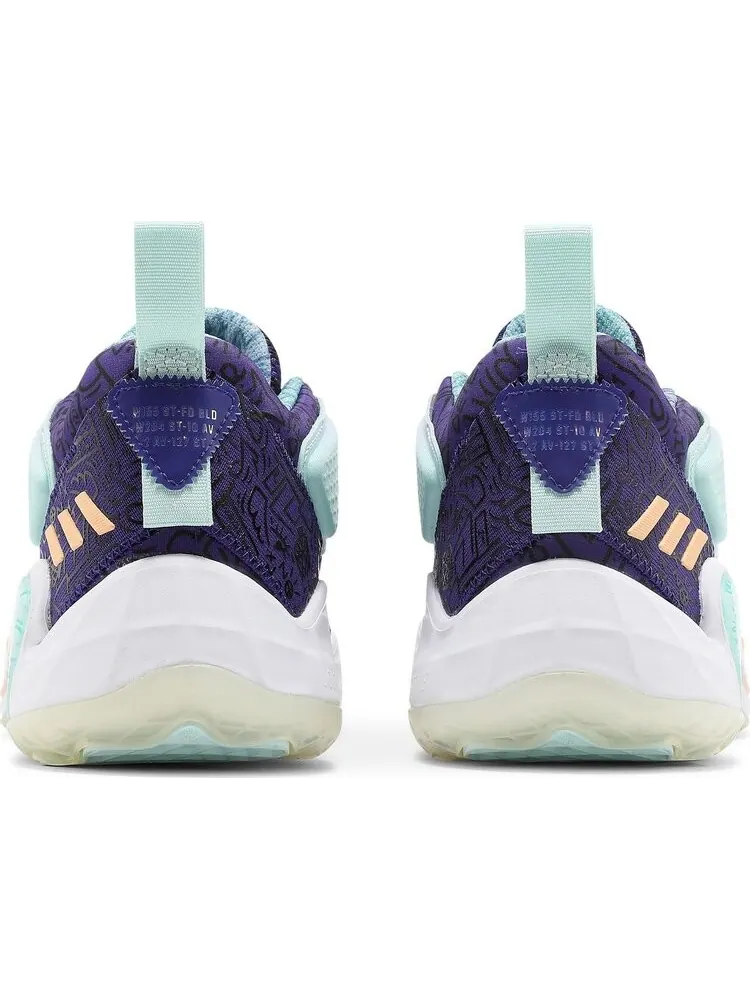 Кроссовки Adidas D.O.N. Issue #3 Big Kids 'Jazz' — изображение 6 из 8, фиолетовый
