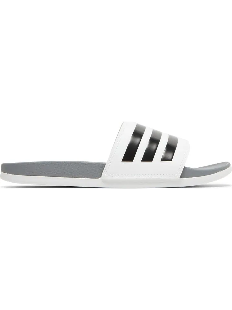 Шлепанцы мужские Adidas Adilette Comfort Slide с полосками — изображение 1 из 8, белый