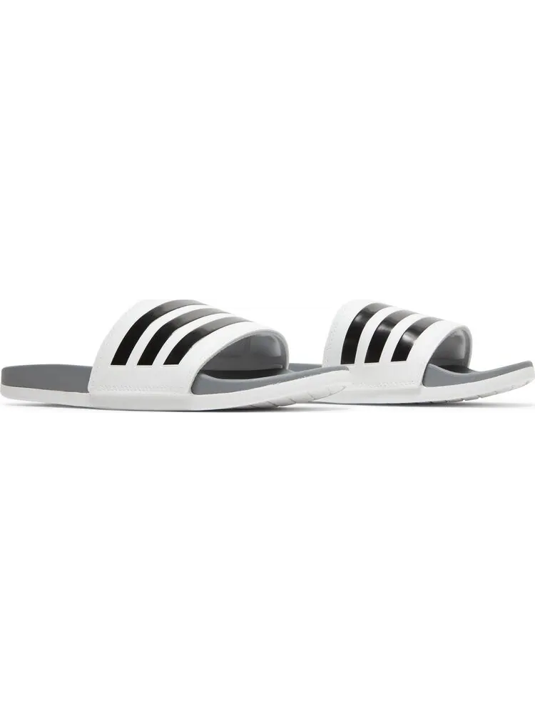 Шлепанцы мужские Adidas Adilette Comfort Slide с полосками — изображение 8 из 8, белый