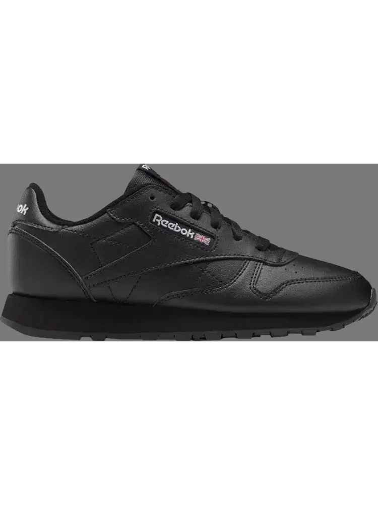 Кроссовки classic leather big kid 'triple black' Reebok — изображение 1 из 1, черный