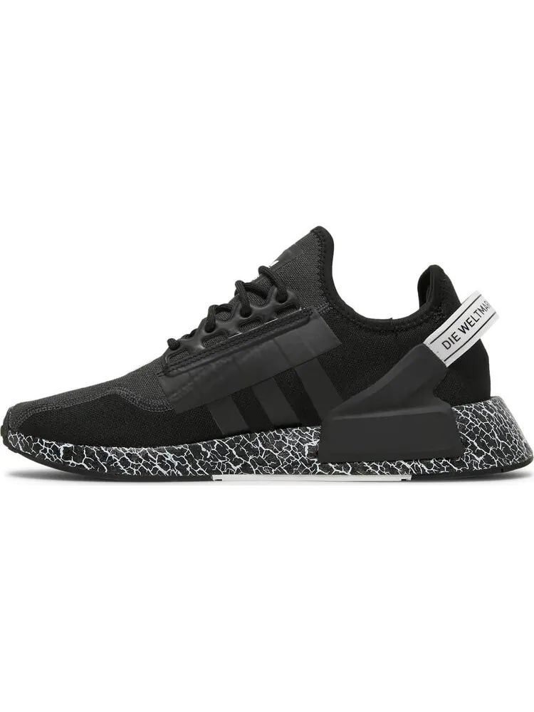 Кроссовки Adidas NMD_R1 V2 'Crackled - Black Carbon' — изображение 3 из 8, черный