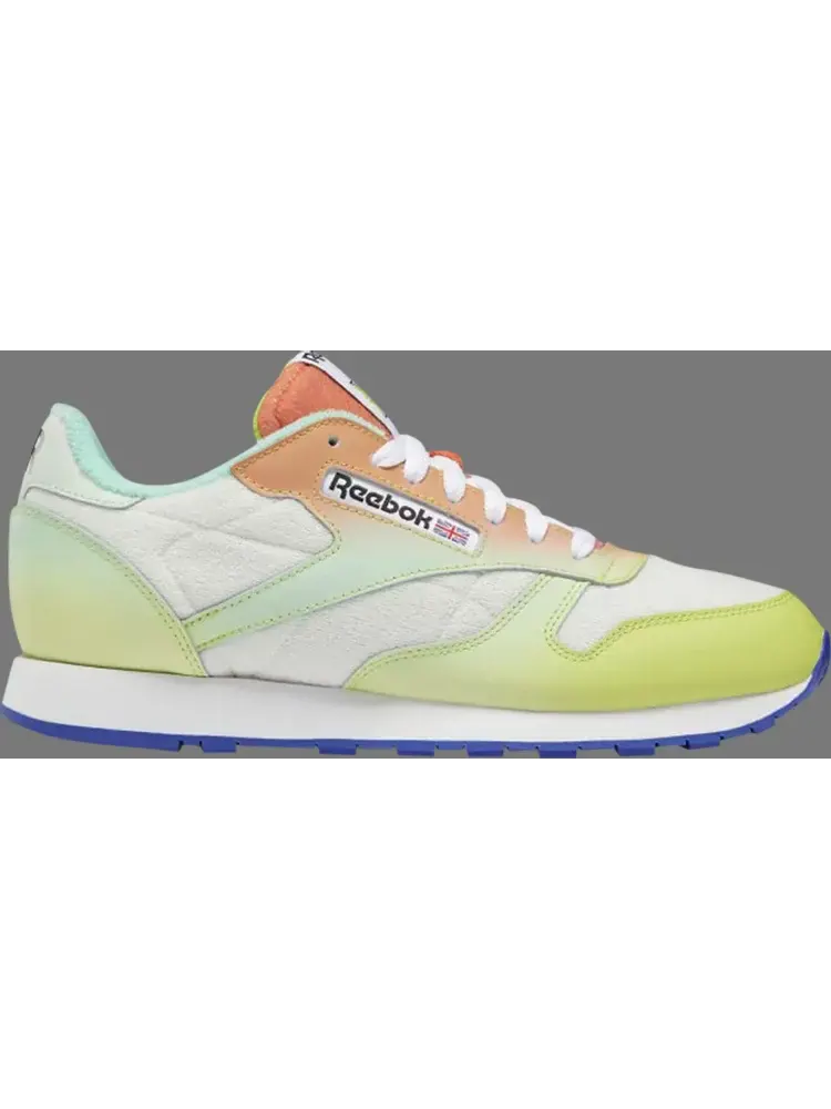 Кроссовки daniel moon x classic leather 'acid yellow bright cobalt' Reebok — изображение 1 из 1, желтый