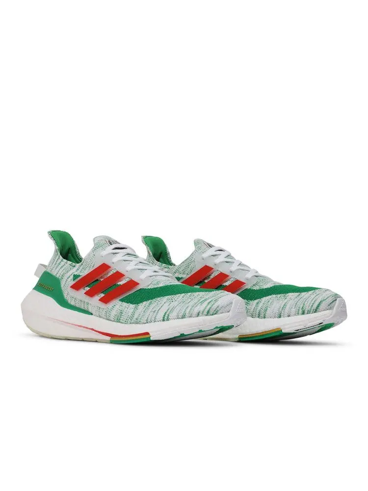 Кроссовки adidas UltraBoost 21 'White Green' — изображение 9 из 9, белый/красный/зеленый