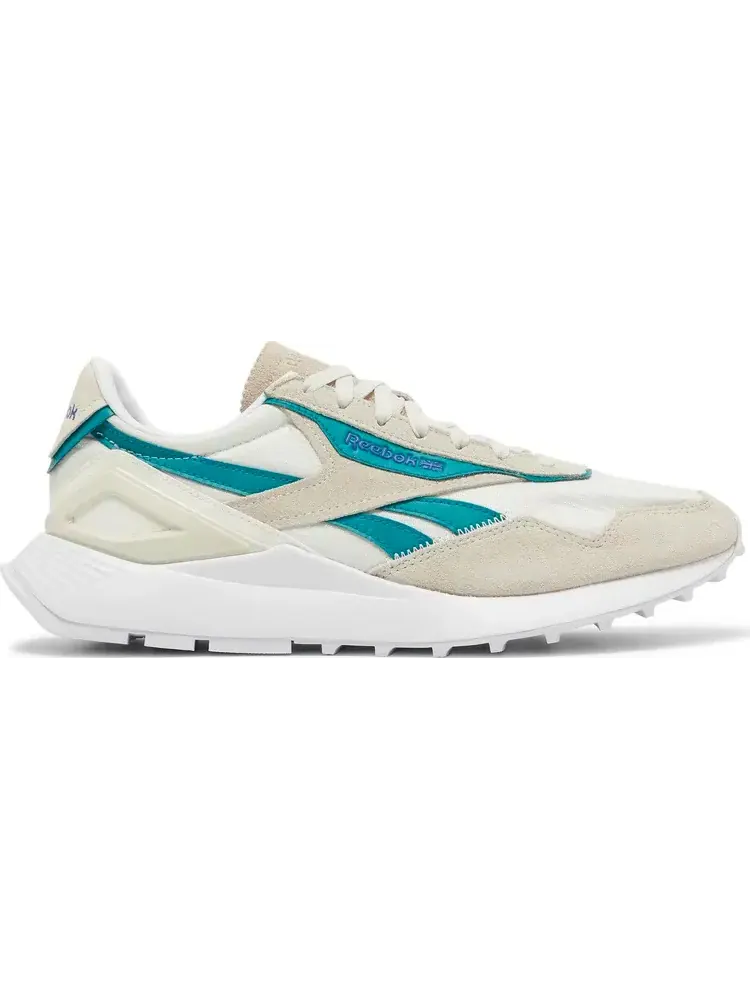 Кроссовки classic leather legacy az 'chalk seaport teal' Reebok, пломбир — изображение 1 из 8, бежевый