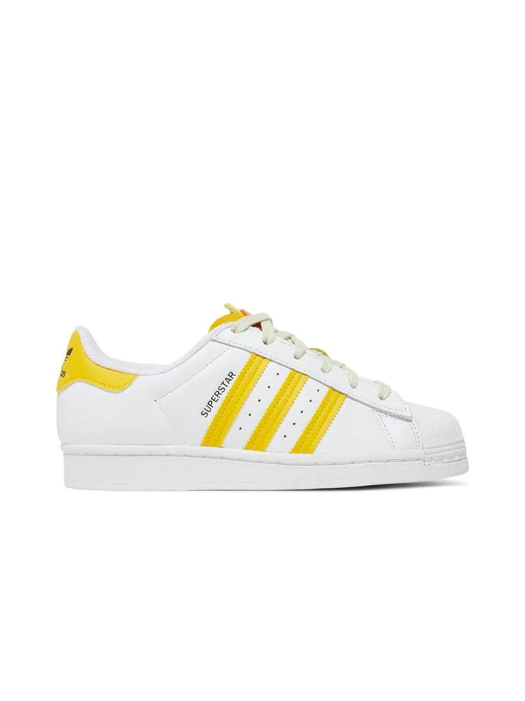Кроссовки adidas Wmns Superstar 'White Hazy Yellow' — изображение 2 из 9, белый/желтый/песочный