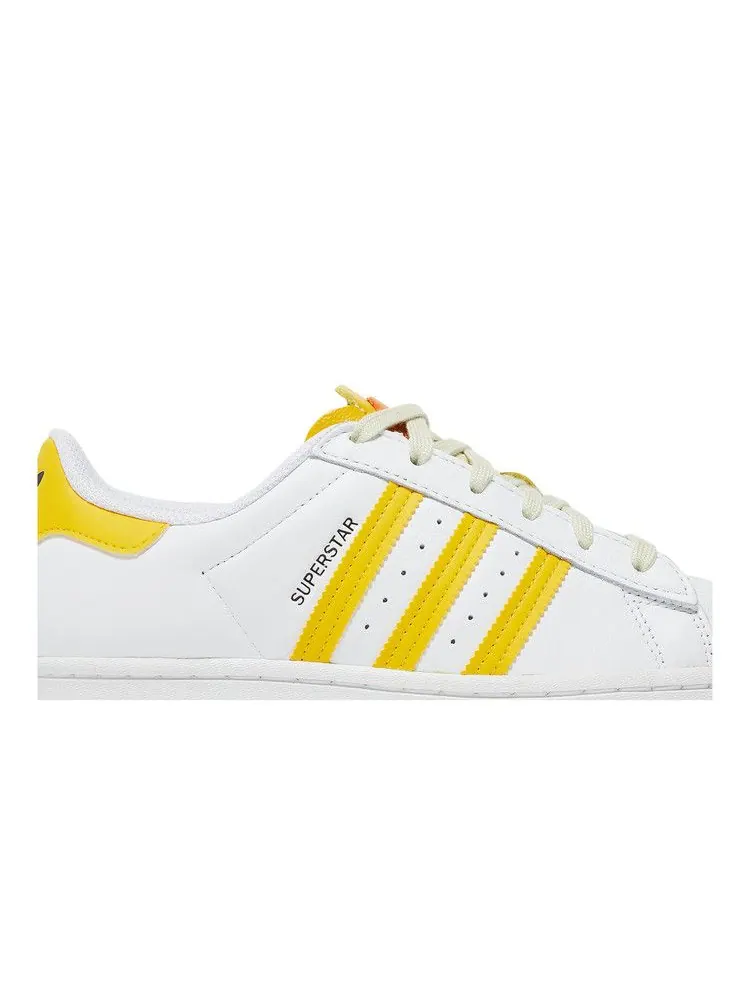 Кроссовки adidas Wmns Superstar 'White Hazy Yellow' — изображение 3 из 9, белый/желтый/песочный