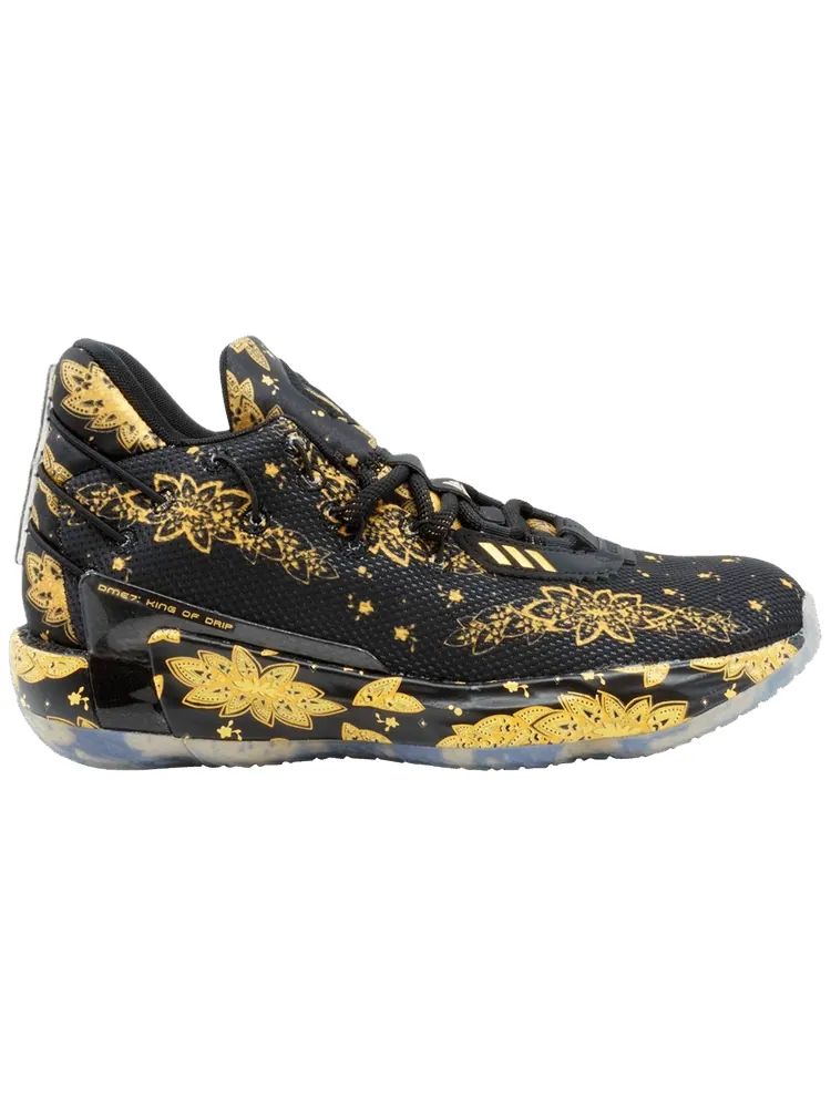 Кроссовки adidas Ric Flair x Dame 7 'Black Gold Metallic' — изображение 1 из 1, черный