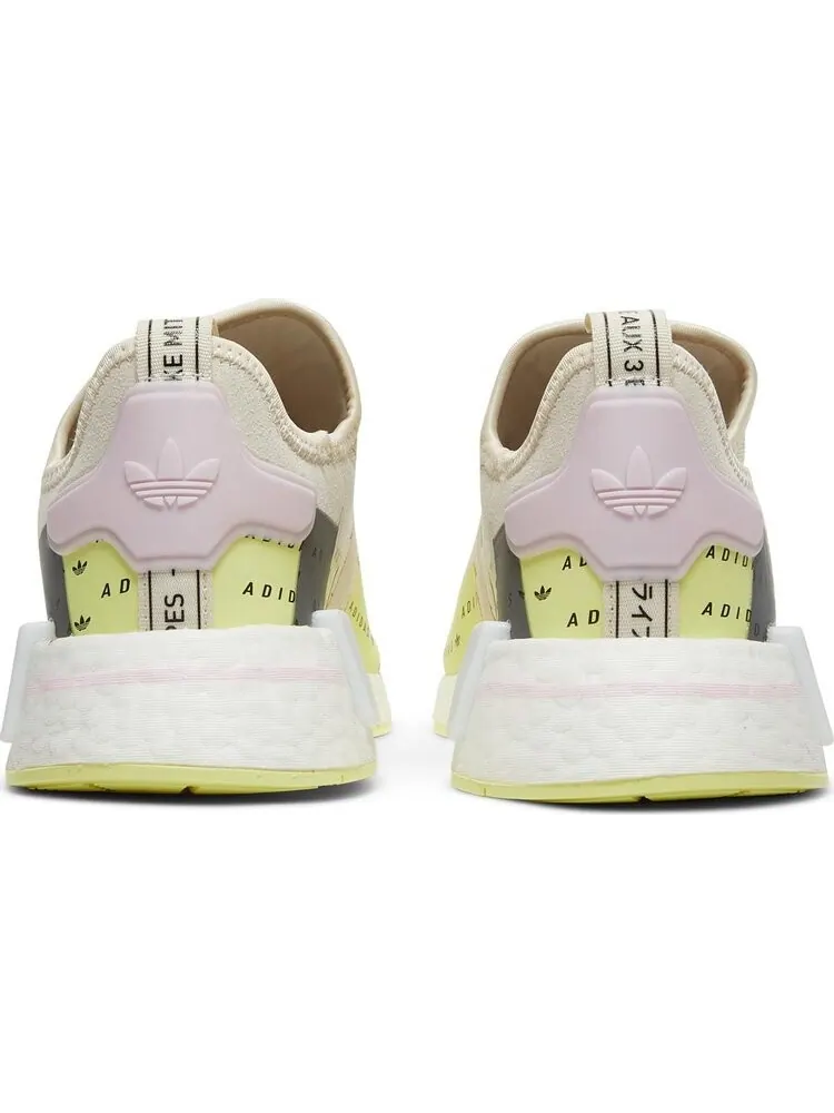 Кроссовки Adidas Wmns NMD_R1 'Wonder White Pulse Yellow' — изображение 6 из 8, бежевый