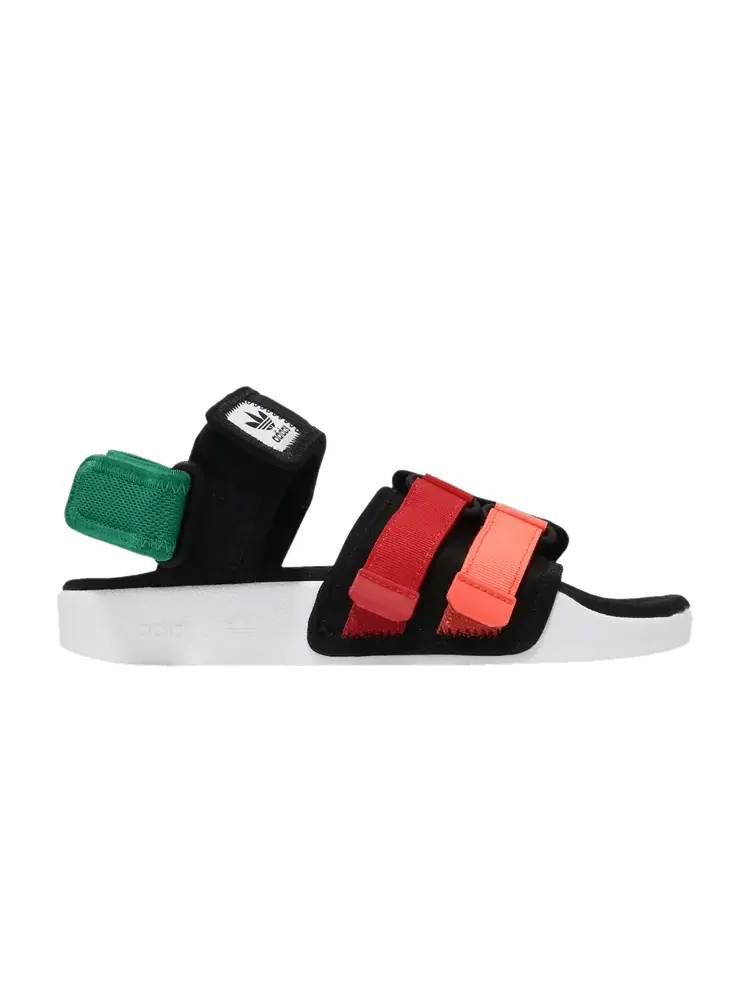 Кроссовки Adilette Sandal 4.0 'Black Scarlet True Orange' — изображение 1 из 1, черный оранжевый