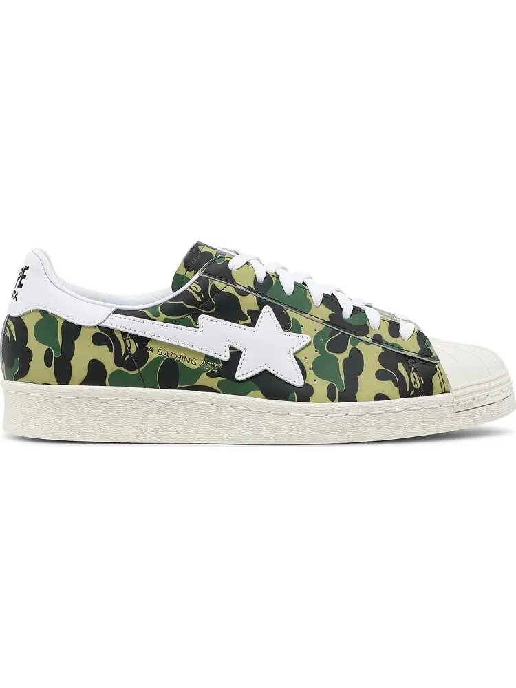 Кроссовки Adidas BAPE x Superstar 80s 'ABC Camo' — изображение 1 из 8, зеленый