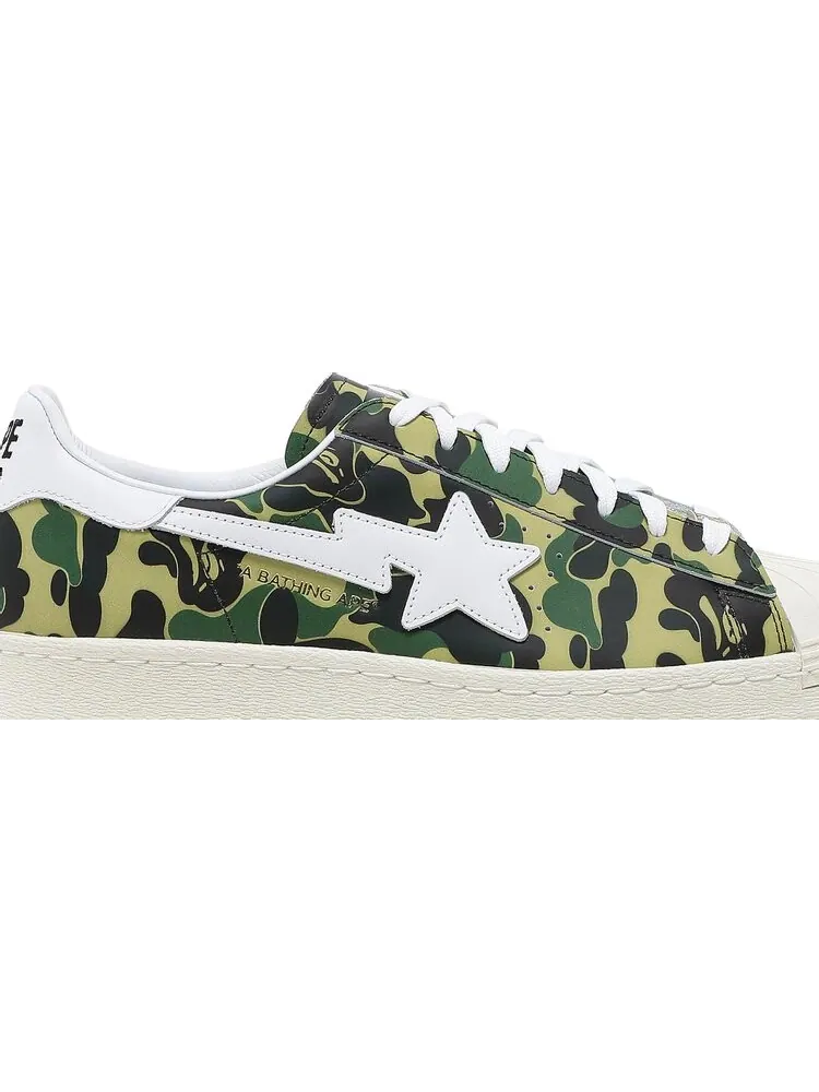 Кроссовки Adidas BAPE x Superstar 80s 'ABC Camo' — изображение 2 из 8, зеленый