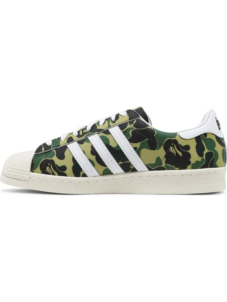 Кроссовки Adidas BAPE x Superstar 80s 'ABC Camo' — изображение 3 из 8, зеленый