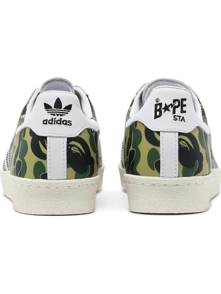 Кроссовки Adidas BAPE x Superstar 80s 'ABC Camo' — изображение 6 из 8, зеленый