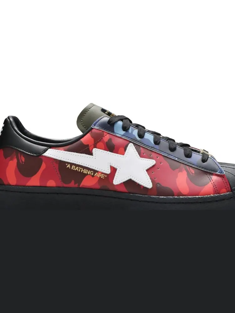 Кроссовки Adidas BAPE x Superstar 'Mixed Camo' — изображение 2 из 8, мульти