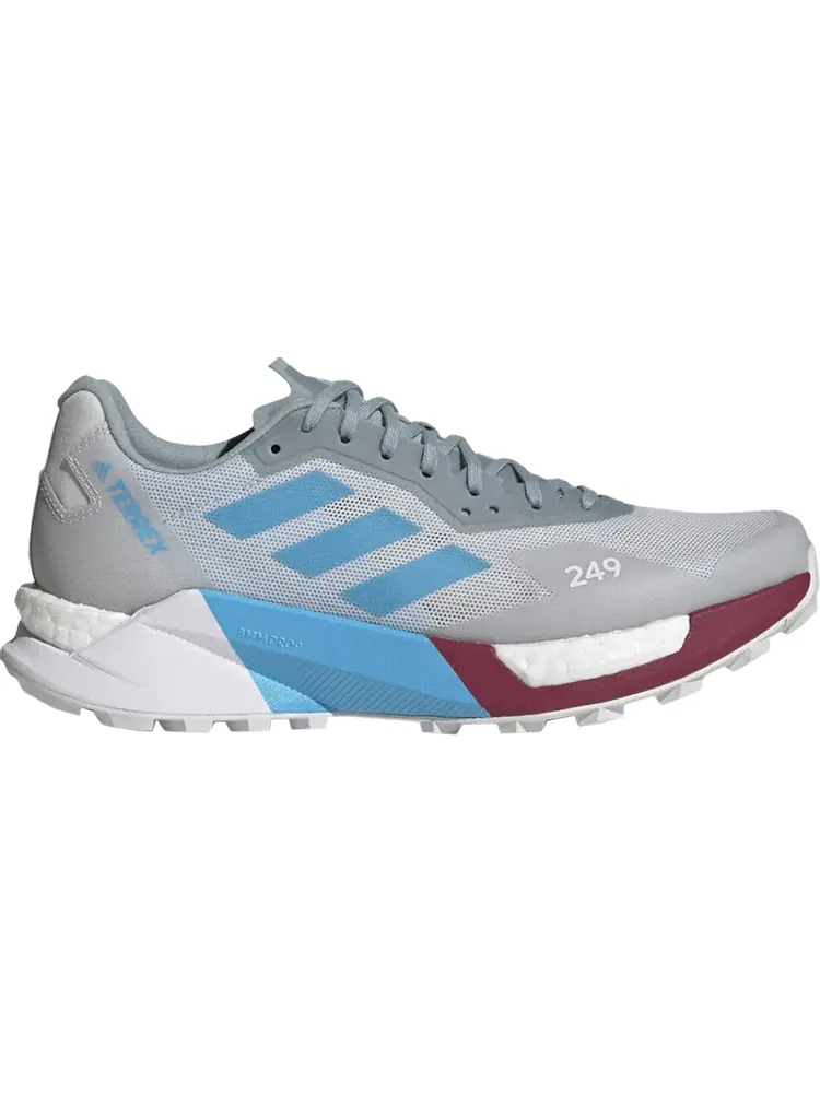 Кроссовки Adidas Wmns Terrex Agravic Ultra Trail 'Grey Sky Rush Burgundy' — изображение 1 из 1, серый